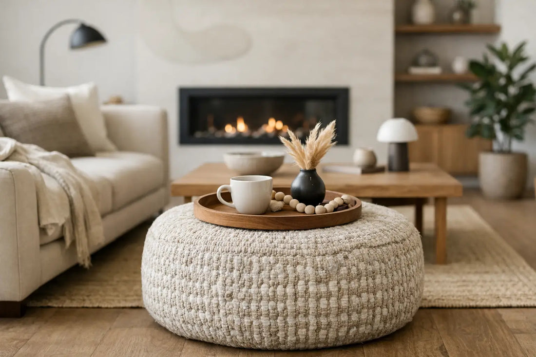 How to Style a Pouf in a Modern Living Room