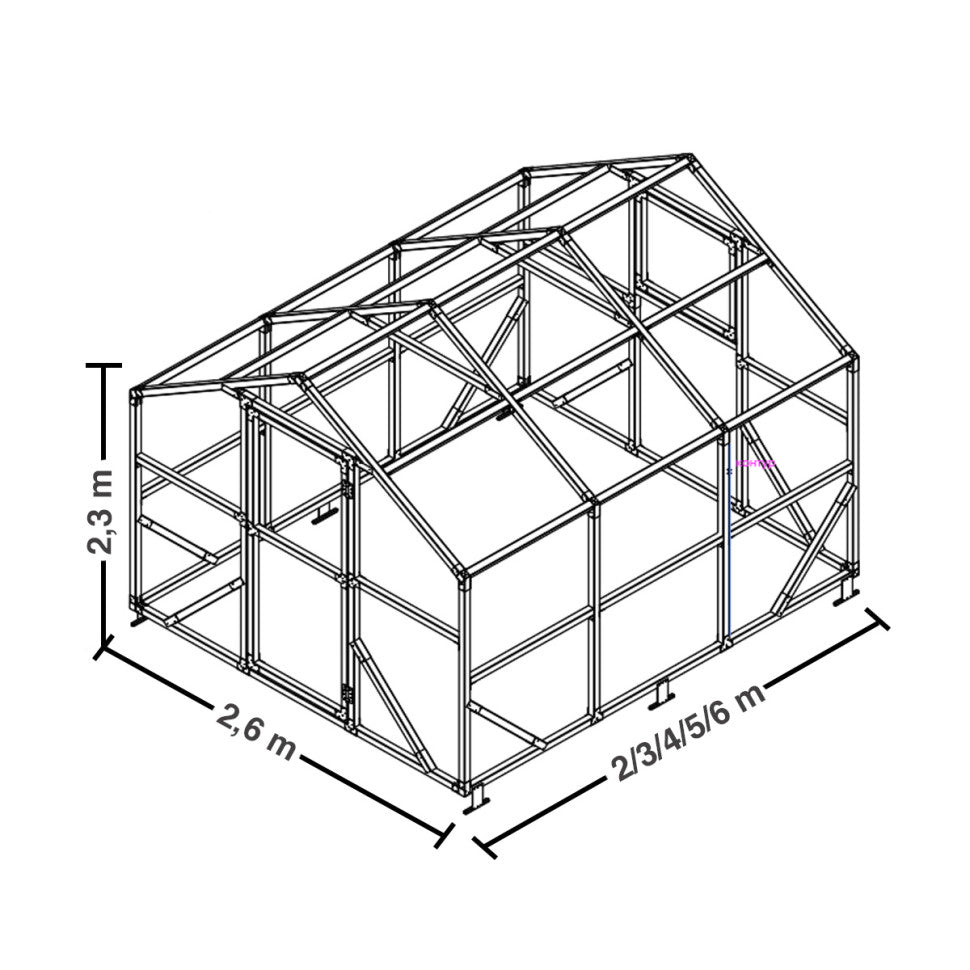Wooden Garden Greenhouse with Polycarbonate Panels