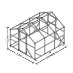 Wooden Garden Greenhouse with Polycarbonate Panels