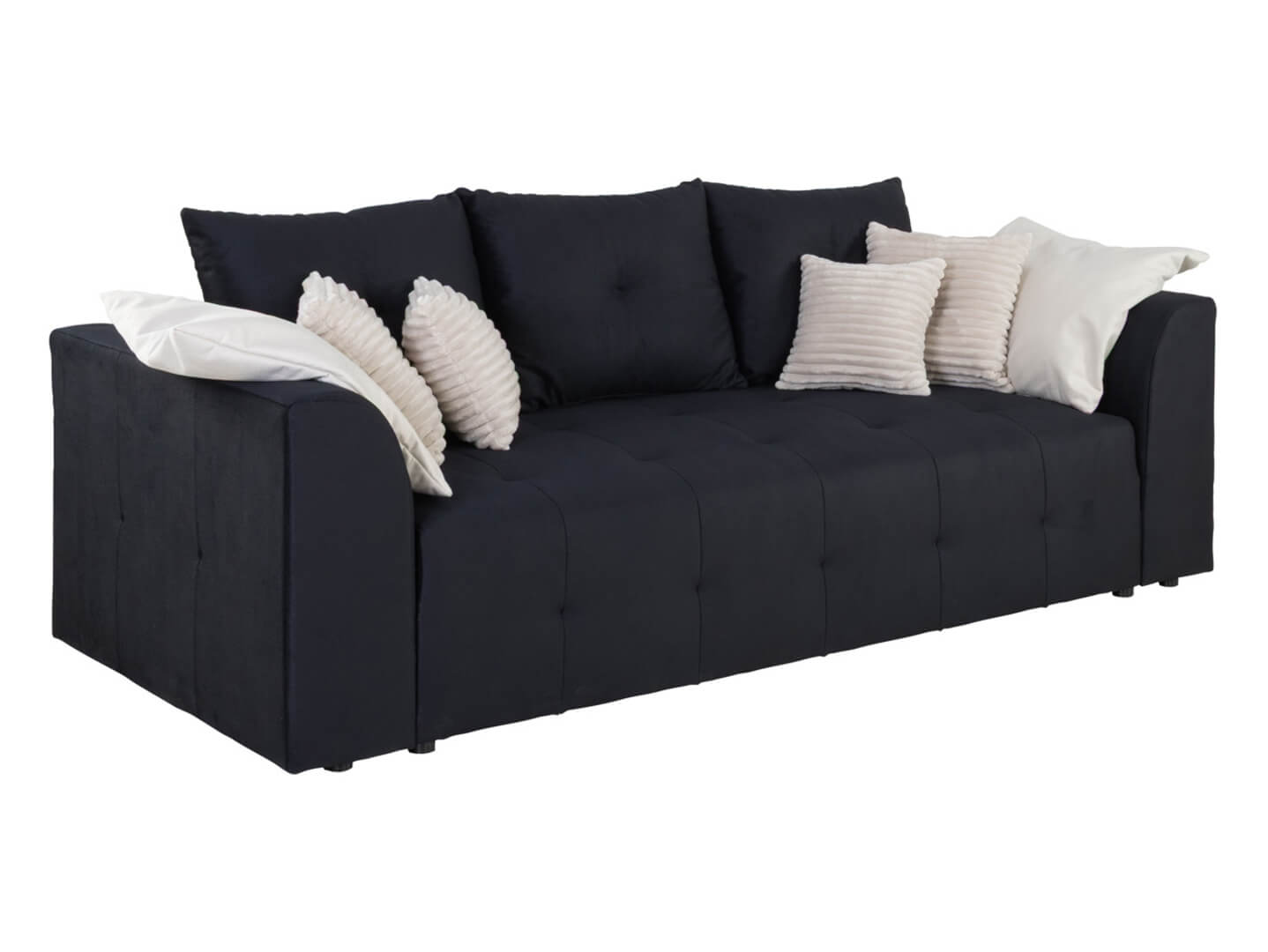 3 Seater Sofa Bed ROYAL IV MEGA LUX 3DL BRW Black Solar 99