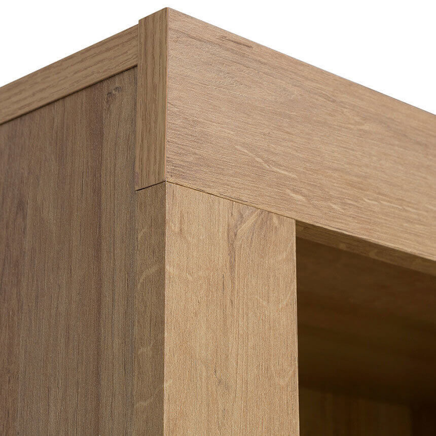 BALDER BRW RTV2S 2 Drawer High Gloss BLACK RED WHITE TV Cabinet-Riviera Oak / White Gloss