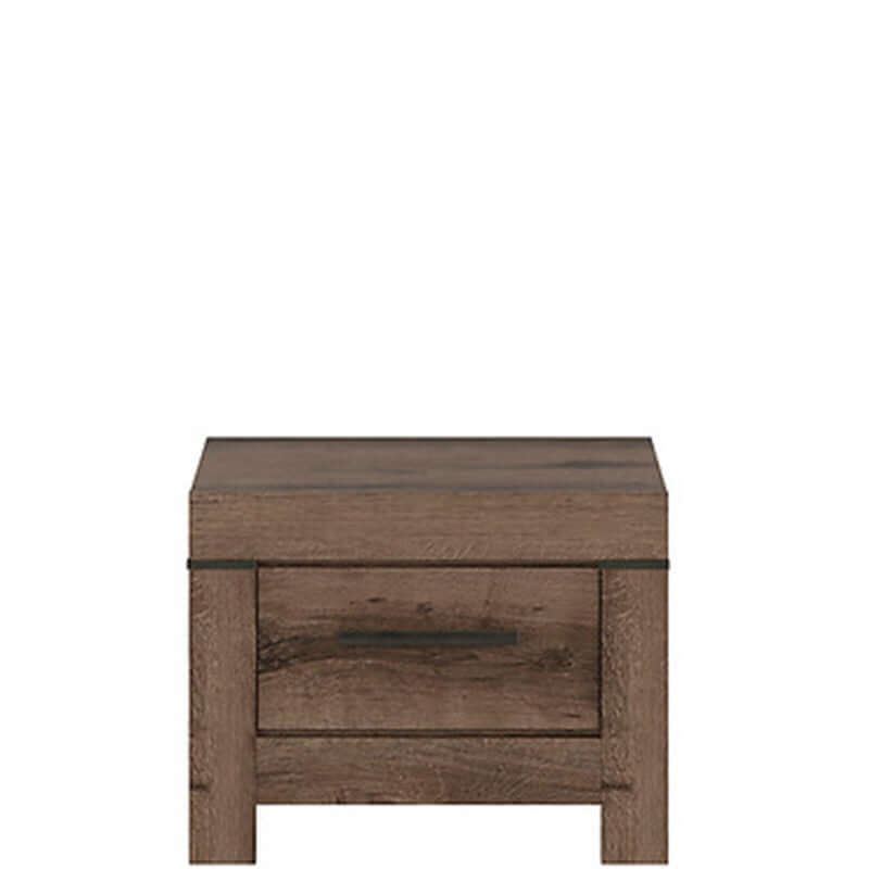 BALIN BRW KOM1S 1 Drawer BLACK RED WHITE Bedside Table-Monastery Oak
