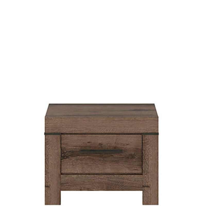 BALIN BRW KOM1S 1 Drawer BLACK RED WHITE Bedside Table-Monastery Oak
