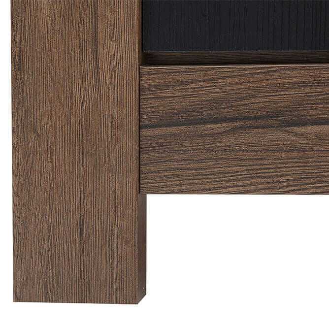 BALIN BRW KOM1S 1 Drawer BLACK RED WHITE Bedside Table-Monastery Oak / Black Oak