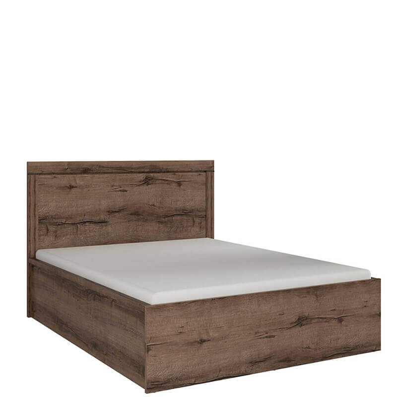 BALIN BRW LOZ/140/B Double Lift Up Storage BLACK RED WHITE Bed-Monastery Oak