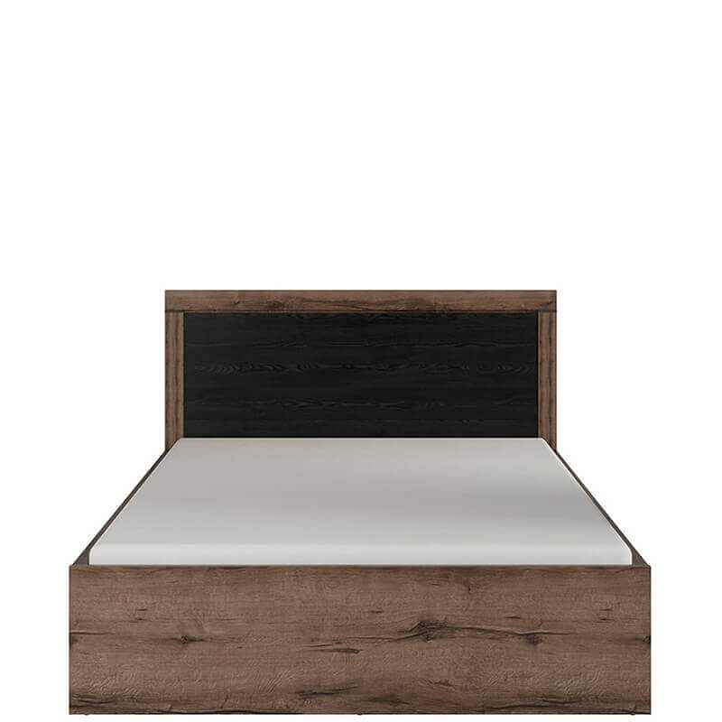 BALIN BRW LOZ/140/B Double Lift Up Storage BLACK RED WHITE Bed-Monastery Oak / Black Oak