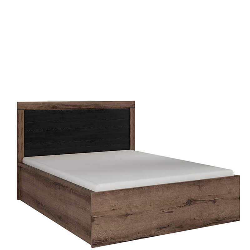 BALIN BRW LOZ/140/B Double Lift Up Storage BLACK RED WHITE Bed-Monastery Oak / Black Oak