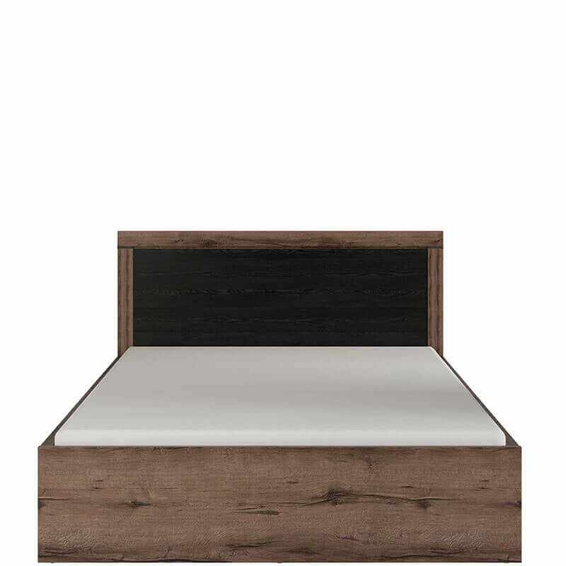 BALIN BRW LOZ/160/B King Size Lift Up Storage BLACK RED WHITE Bed-Monastery Oak / Black Oak