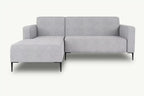 Light Grey Left Corner Sofa BOLDER MOCO HOME Element 24 205x170 cm