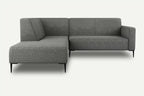 Grey Left Corner Sofa BOLDER MOCO HOME Diosa 85 223x215 cm