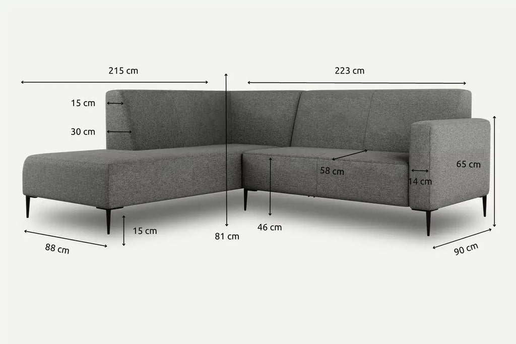 Corner Sofa BOLDER MOCO HOME 223x215 cm