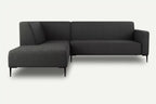 Graphite Left Corner Sofa BOLDER MOCO HOME Diosa 93 244x215 cm