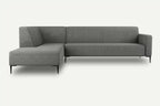 Grey Left Corner Sofa BOLDER MOCO HOME Diosa 85 283x215 cm