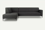 Graphite Left Corner Sofa BOLDER MOCO HOME Diosa 93 283x215 cm