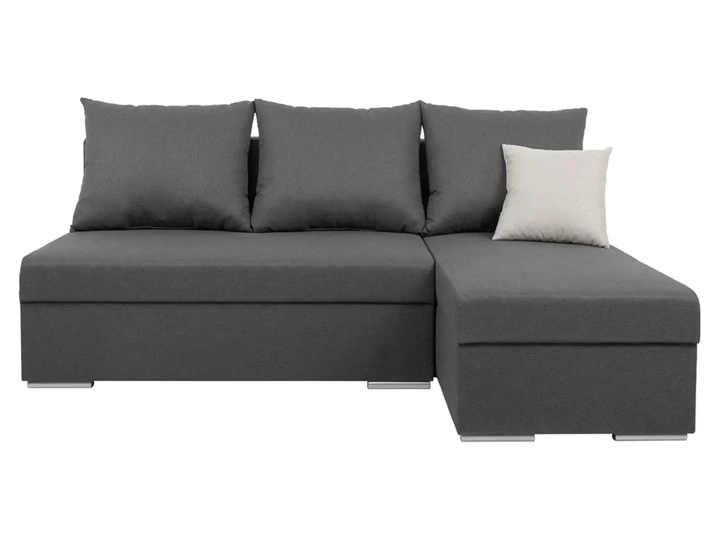 Corner Sofa Bed LARO LUX 2DL.RECMU BRW Grey Rino 97