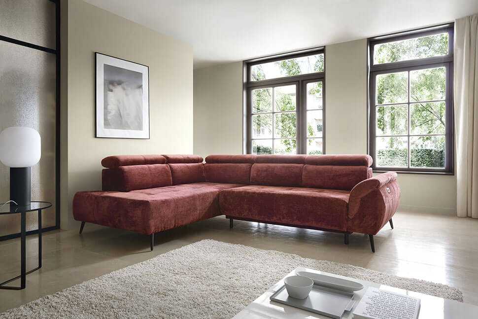 Corner Sofa GENOVA II PUSZMAN Burgundy