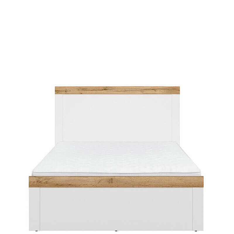 HOLTEN BRW LOZ/120 Semi Double BLACK RED WHITE Bed-White / Wotan Oak