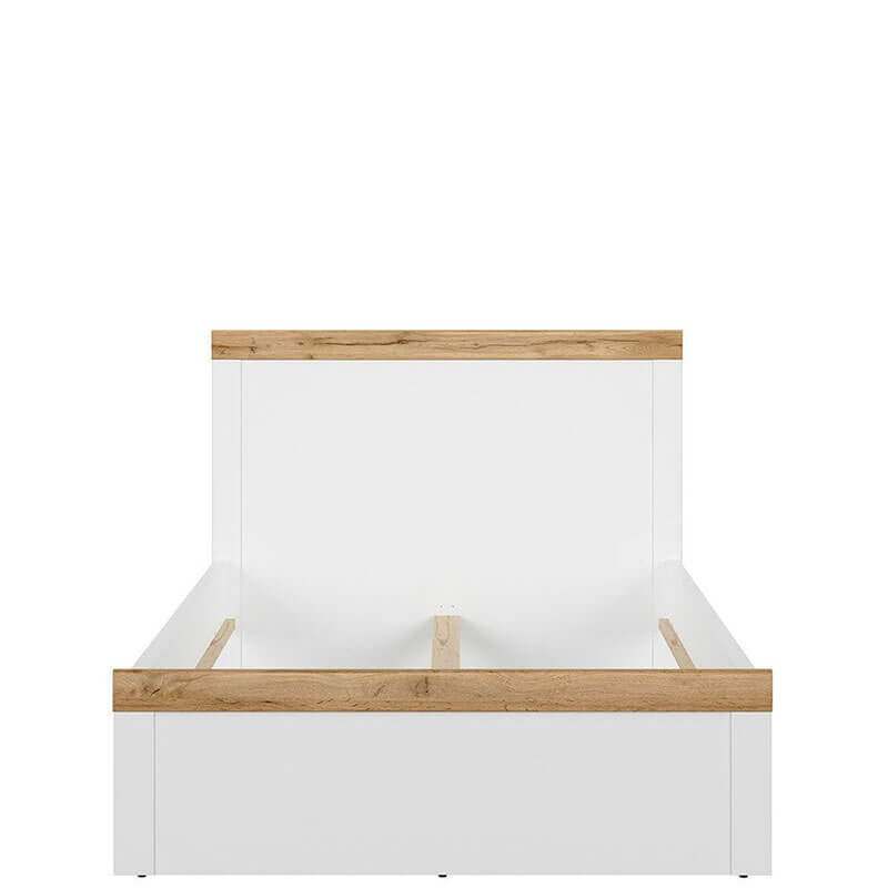HOLTEN BRW LOZ/120 Semi Double BLACK RED WHITE Bed-White / Wotan Oak