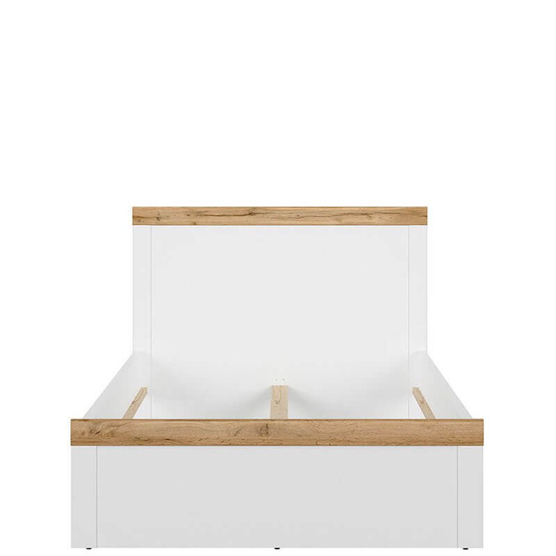 HOLTEN BRW LOZ/120 Semi Double BLACK RED WHITE Bed-White / Wotan Oak
