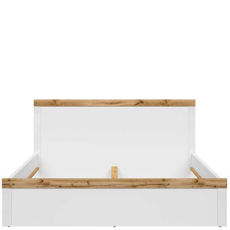 HOLTEN BRW LOZ/180 Super King Size BLACK RED WHITE Bed-White / Wotan Oak