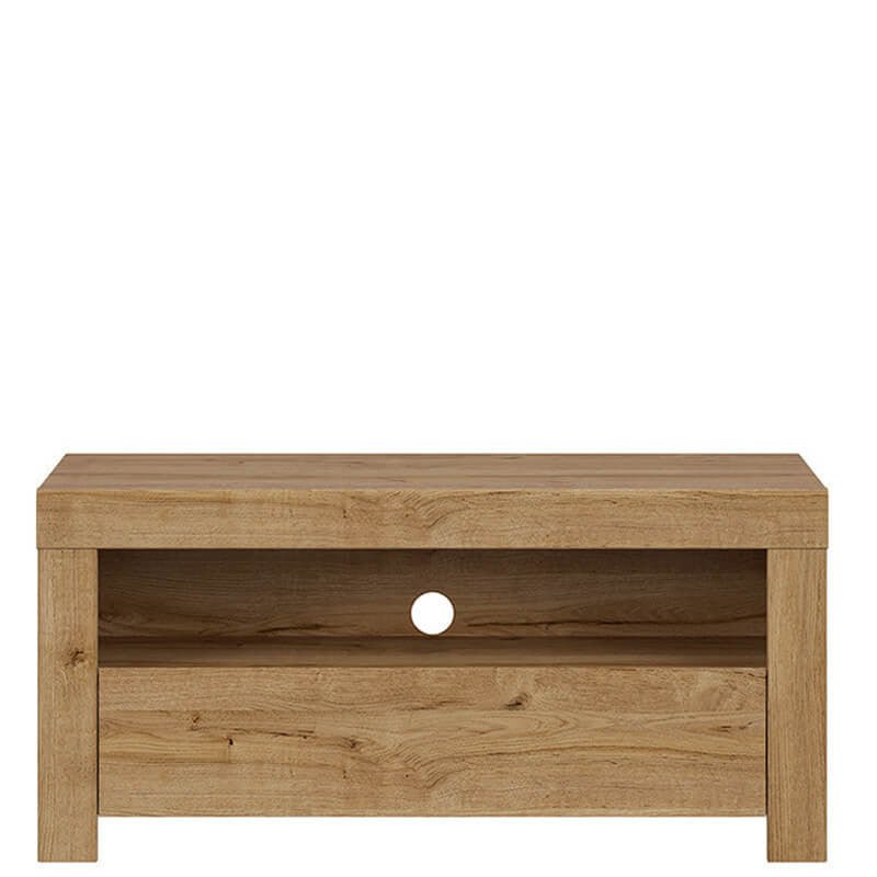 HOLTEN BRW RTV1S 1 Drawer BLACK RED WHITE TV Cabinet-Waterford Oak