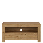 HOLTEN BRW RTV1S 1 Drawer BLACK RED WHITE TV Cabinet-Waterford Oak