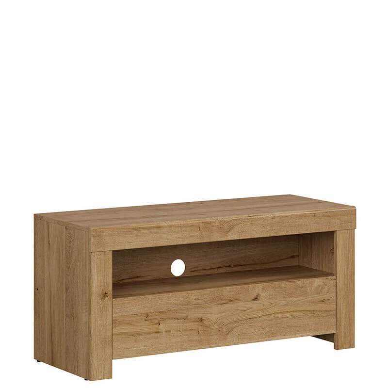 HOLTEN BRW RTV1S 1 Drawer BLACK RED WHITE TV Cabinet-Waterford Oak