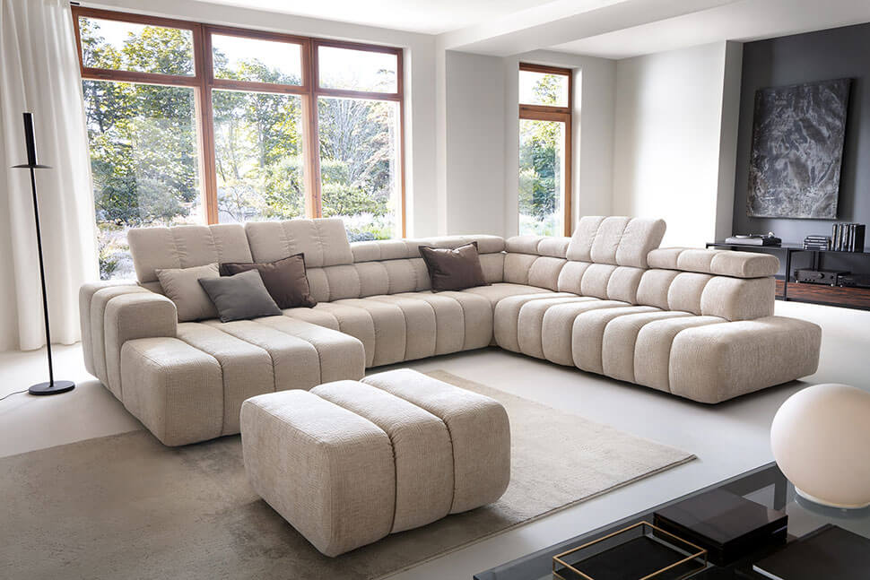 Modular Corner Sofa Zurich LL-2E-C-1-OTTR PUSZMAN Beige