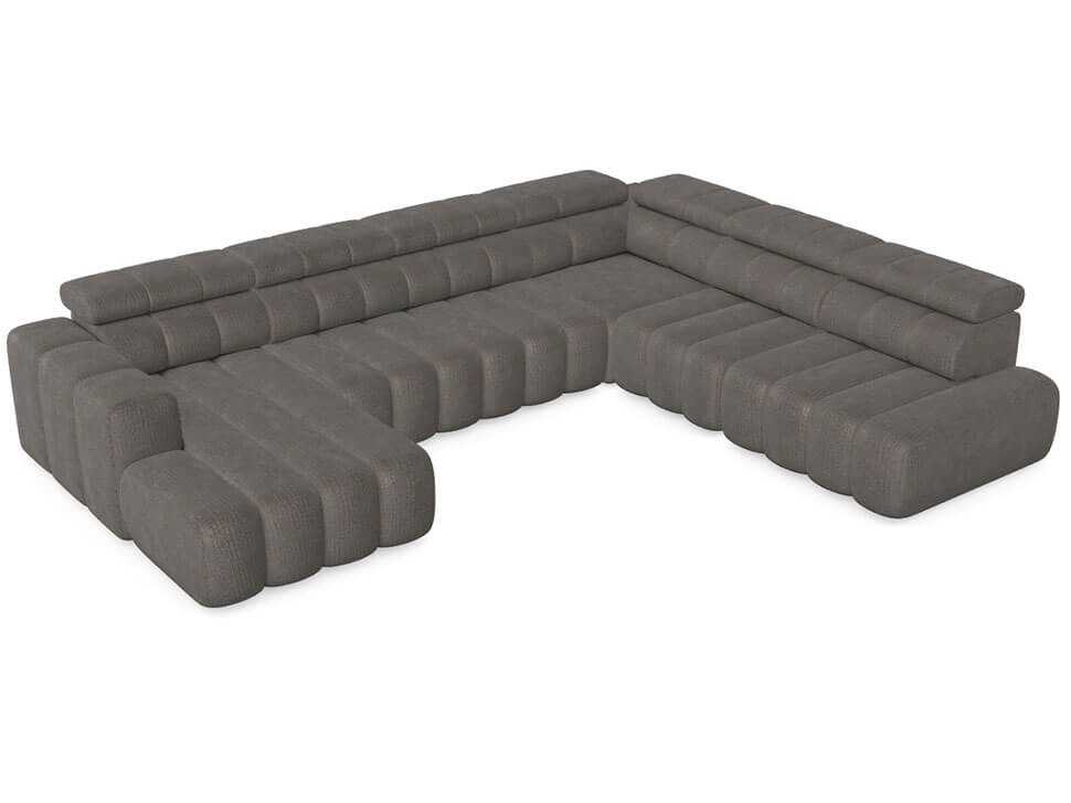 Modular Corner Sofa Zurich LL-2E-C-1-OTTR PUSZMAN Dark Grey