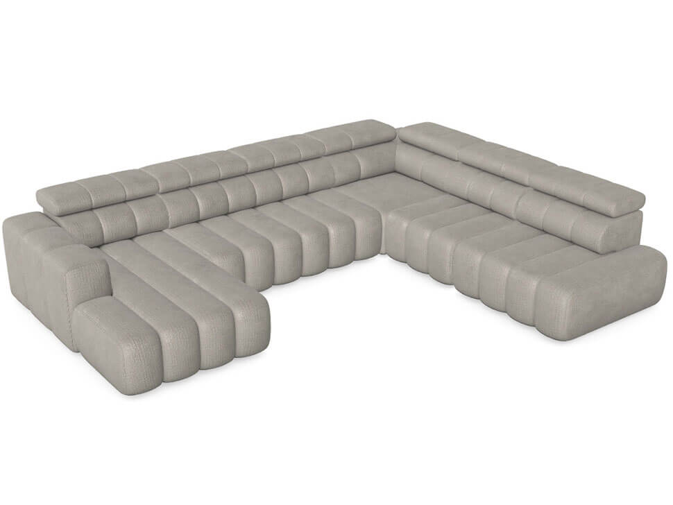 Modular Corner Sofa Zurich LL-2E-C-1-OTTR PUSZMAN Light Grey