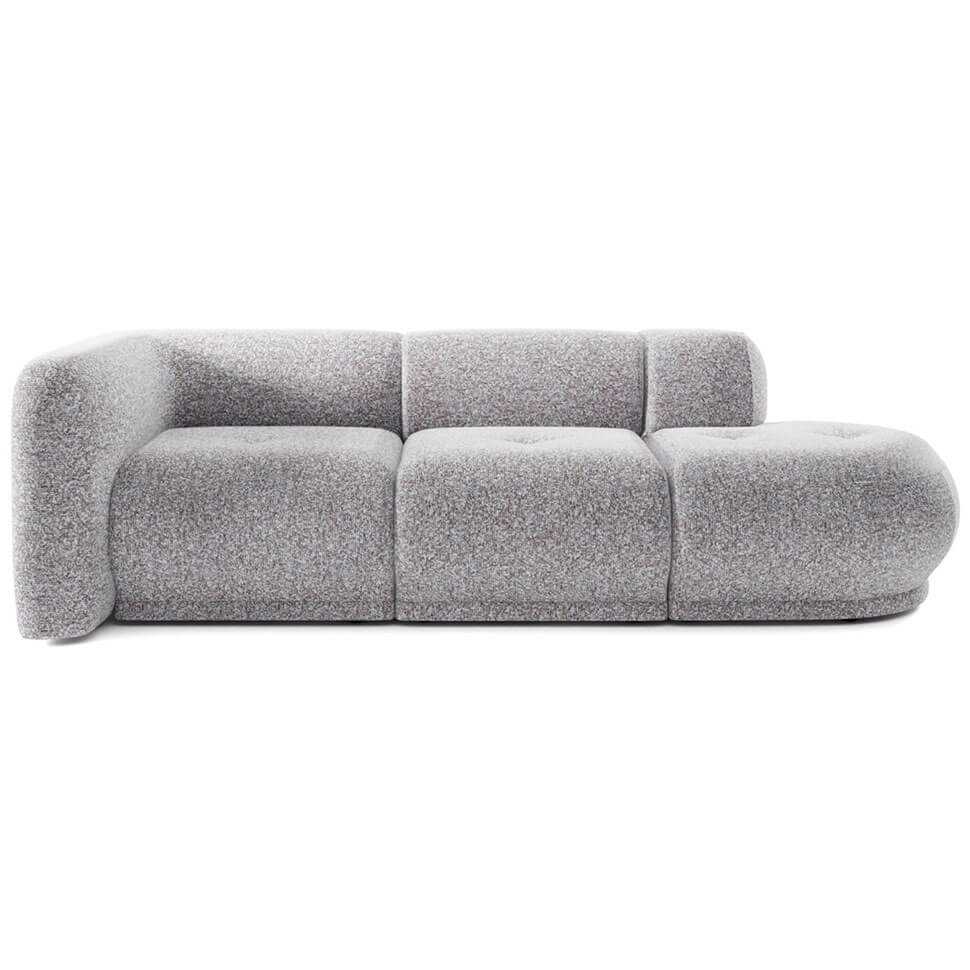 Modular Sofa GIO A1-1-OTTR PUSZMAN in rounded fabric design with ergonomic cushions and flexible foam filling