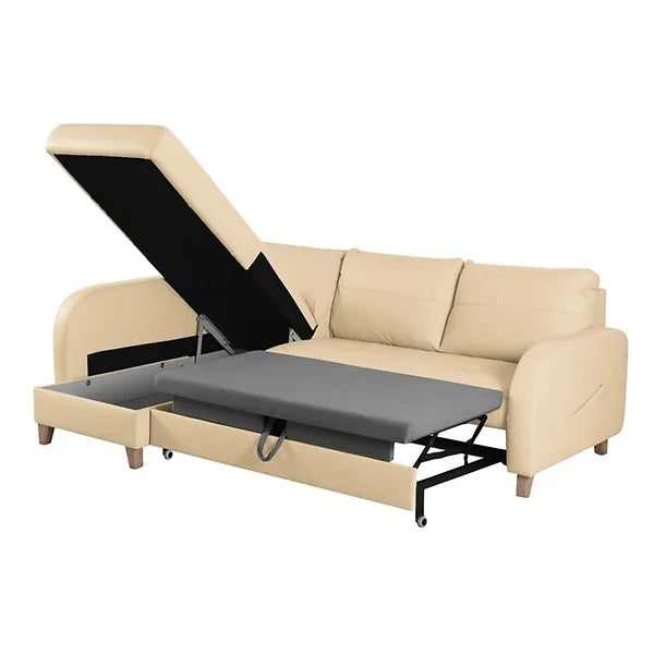 Pacto Left-Hand Corner Sofa Bed with Storage
