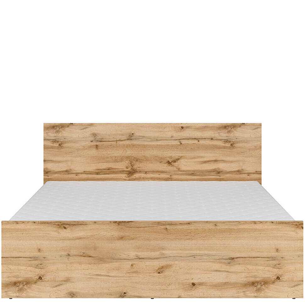 NUIS BRW LOZ/160 King Size BLACK RED WHITE Bed-Wotan Oak