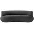 Sofa SOUL TWO ARM PUSZMAN modern curved dark gray fabric with symmetrical armrests and deep cushioned seat